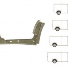 Prag Interior Ford Transit (V184/5) 05.2000-04.2006, partea Dreapta, cu 1/3 segment pasaj roata (aripa interior) si 1/3 stalp, Fata,Interior, prag di