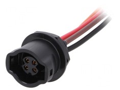 Conector Circular Soclu CB Mamă 4 PIN Push-Pull Aurit 10A