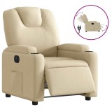 Cumpara ieftin Fotoliu rabatabil electric, crem, material textil