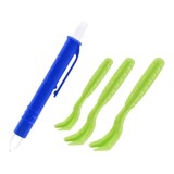 Cumpara ieftin Set indepartare capuse 4 piese, carlige si penseta, plastic rezistent, verde si albastru, pentru caini si pisici