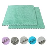 Covoras puzzle pufos, 61.5x61.5x1.7 cm, spuma EVA, set 2 piese - Mint green