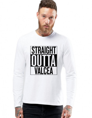 Bluza barbati alba - Straight Outta Valcea - 2XL foto