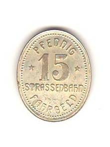 SV * Germania 15 PFENNIG 1972 * JETON MOLLEM * Strassenbahn * argintat * XF+ foto