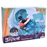Set de joaca pista de curse cu masina, Smoby, Disney Stitch Flextreme