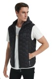 Vesta Barbati KYMAXX Arthur 5188 Neagra, Slim Fit, Puffer Usoara, Water Repellent, Gluga
