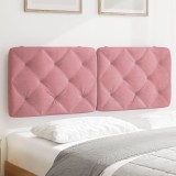 Cumpara ieftin Pernă tăblie de pat, roz, 120 cm, catifea