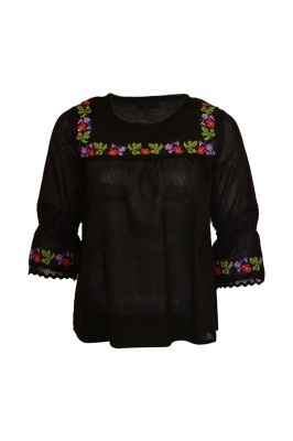 Bluza tip ie dama BRN, marime S, negru foto