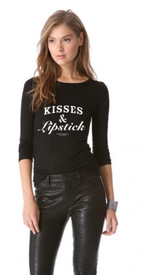 Bluza Kisses &amp;amp; Lipstick - Negru - L foto