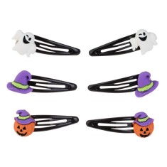 Set Clame Păr Halloween Multicolor Fantomă Pălărie Vrăjitoare Dovleac Metal Plas, CMCLASS