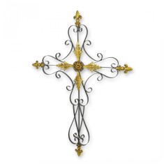Decoratiune fier forjat cu o cruce DZ-161