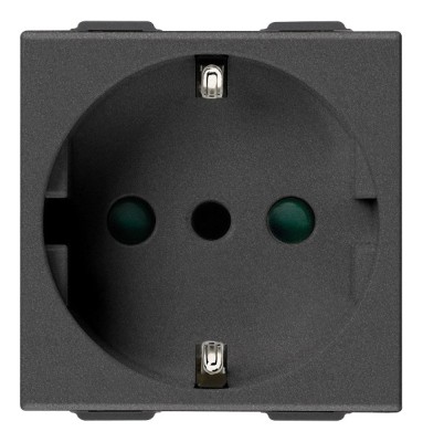 Priza schuko standard german-italian 2M Vimar Neve carbon matt 09209.CM foto