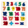 Puzzle Lemn Educațional, Model Cifre, 23 Piese, Multicolor, 28x27.5cm, Oem