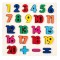 Puzzle Lemn Educațional, Model Cifre, 23 Piese, Multicolor, 28x27.5cm