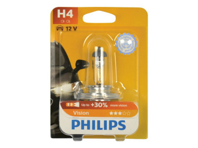 Bec Halogen H4 Philips Vision, 12V, 60/55W foto