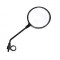 Oglinda bicicleta, montaj pe ghidon, filet 8mm, lungime brat 270mm, diametru 110... Cod:AWR1655