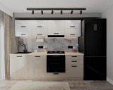 Bucatarie Daria MDF Alb Cappuccino 303x60x200 cm