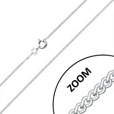 Lanț din argint 925 - zale ovale răsucite conectate &icirc;n serie, 1,3 mm