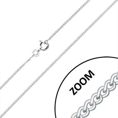 Lanț din argint 925 - zale ovale răsucite conectate &amp;icirc;n serie, 1,3 mm foto