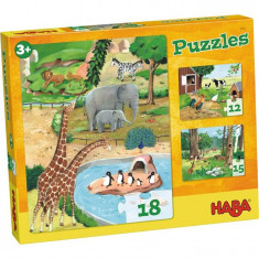 Puzzle Cu Animale, 3 Modele, Haba, 3Ani+ foto