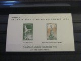 Cumpara ieftin Souvenir Filatelic Vintage 1972 &ndash; Reproduceri Timbre Noua Zeelandă &bdquo;Eros&quot; și &bdquo;Peter Pan&quot;, Ediție Limitată Cafe Royal Colecție Rară de Epocă