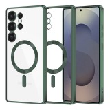 Husa premium Samsung Galaxy S25 Ultra Asteroid GSM Luxury Crystal MagSafe, verde inchis