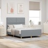 VidaXL Cadru de pat cu headboard Gri deschis 140 x 190 cm țesătură 3344802