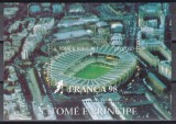 Sao Tome si Principe 1997 - Cupa Mondială de fotbal - Franța, Colita, Cota 10 EURO, MNH