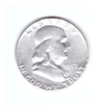 Moneda SUA 1/2 dollar/dolar 1953 D, stare buna, curata