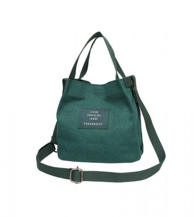 Geanta de umar tip messenger pentru fete si femei 12 x 16 x 18 cm-Culoare Verde Inchis