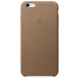 Folie Sticla + Husa Originala Apple iPhone 6S Plus Leather Case Brown MKX92ZM-A, Maro