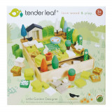 Mica gradina din lemn premium, Tender Leaf Toys, 67 piese