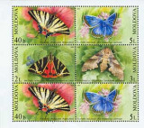 MOLDOVA 2003, Fauna, Fluturi, serie neuzata, MNH, Nestampilat