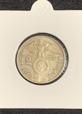 Moneda 2 reichsmark 1938 E argint foto