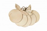 Accesorii pentru activitati crafts pirogravura lemn,mar,7x7cm,5 bucati set