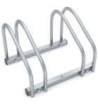 Rastel Biciclete 2 Posturi, 48x32x27cm, Interior/Exterior, Metalic, Montaj Podea/Perete, Anvelope 35-60mm
