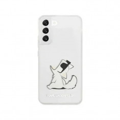 Husa Cover Karl Lagerfeld TPU Choupette Eat pentru Samsung Galaxy S22 Plus Clear