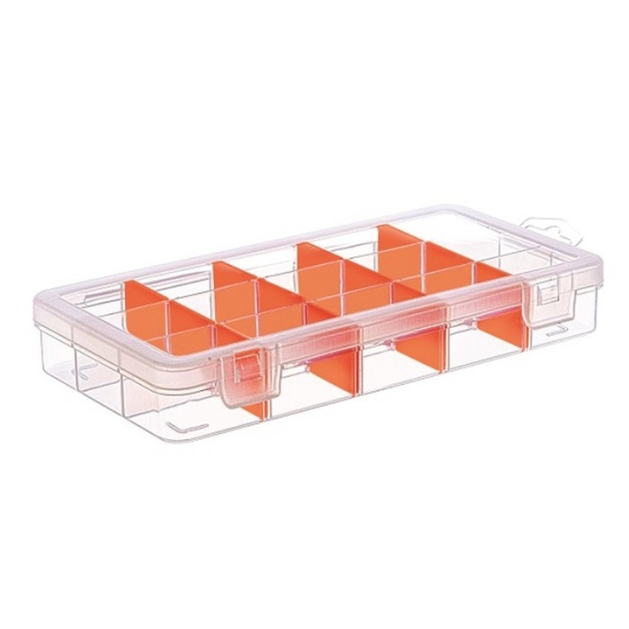 Cutie organizator suruburi, transparenta, ASR-2094, 200 x 100 x 30 mm
