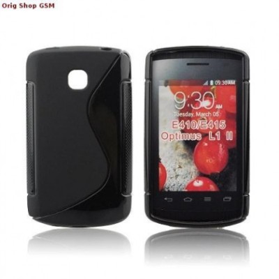 Husa Silicon S-Line LG L1-2 (E410) Negru Bulk foto