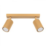 Lampă De Tavan Karbon Din Aluminiu Aurit Cu 2 Becuri Tub Minimalist De Interior