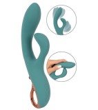 Vibrator Rabbit The Magician, 10 Moduri Vibratii, Silicon, USB, Verde, 22.5 cm