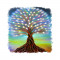 Sticker decorativ, Copac, Multicolor, 55 cm, 6799ST