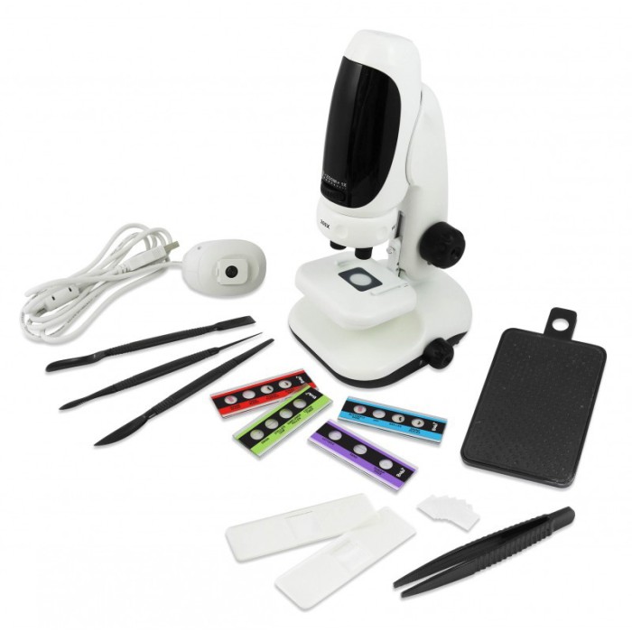 Set de stiinta 3 in 1 - Microscop video digital cu putere de 400X