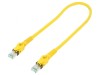Cablu Patch S/FTP Cat 6a Cu 0.5m Galben