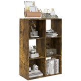 HOMCOM Bibliotecă Modernă Modulară cu 6 Compartimente din PAL, Maro | Aosom Romania
