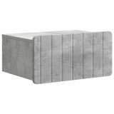 vidaXL Dulap de noapte suspendat cu sertar Gri Beton 49 x 34,5 x 24 cm 898281