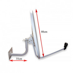 ANTENA SATELIT D80CM , CU SISTEM PRINDERE