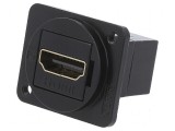 Adaptor HDMI soclu FT aurit 19x24mm metal