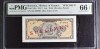 1 leu 1952 Specimen PMG66 UNC bancnota gradata