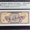 1 leu 1952 Specimen PMG66 UNC bancnota gradata