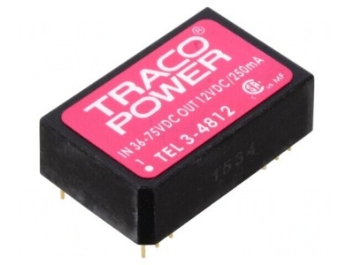 Convertor DC/DC 3W 36-75V la 12V 250mA DIP24 foto